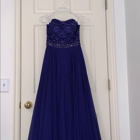 Sherri Hill Purple Prom Dress - Picture 1 of 8